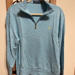 Polo Ralph Lauren 1/4 Zip Light Blue Excellent Used Condition